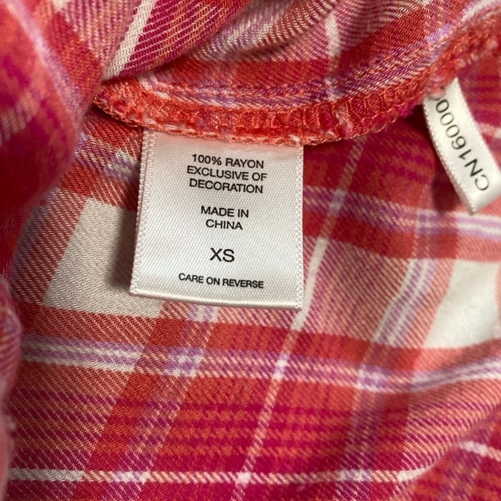 NY & Co Pink Plaid Shirt - Picture 5 of 7